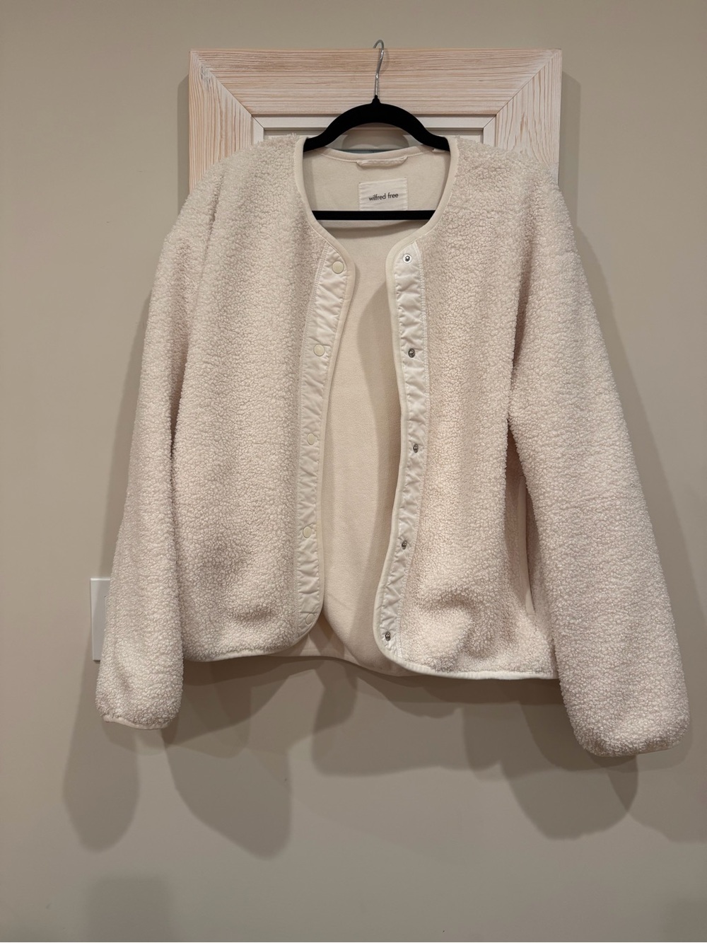 Aritzia Wilfred Free Cream Sherpa Jacket